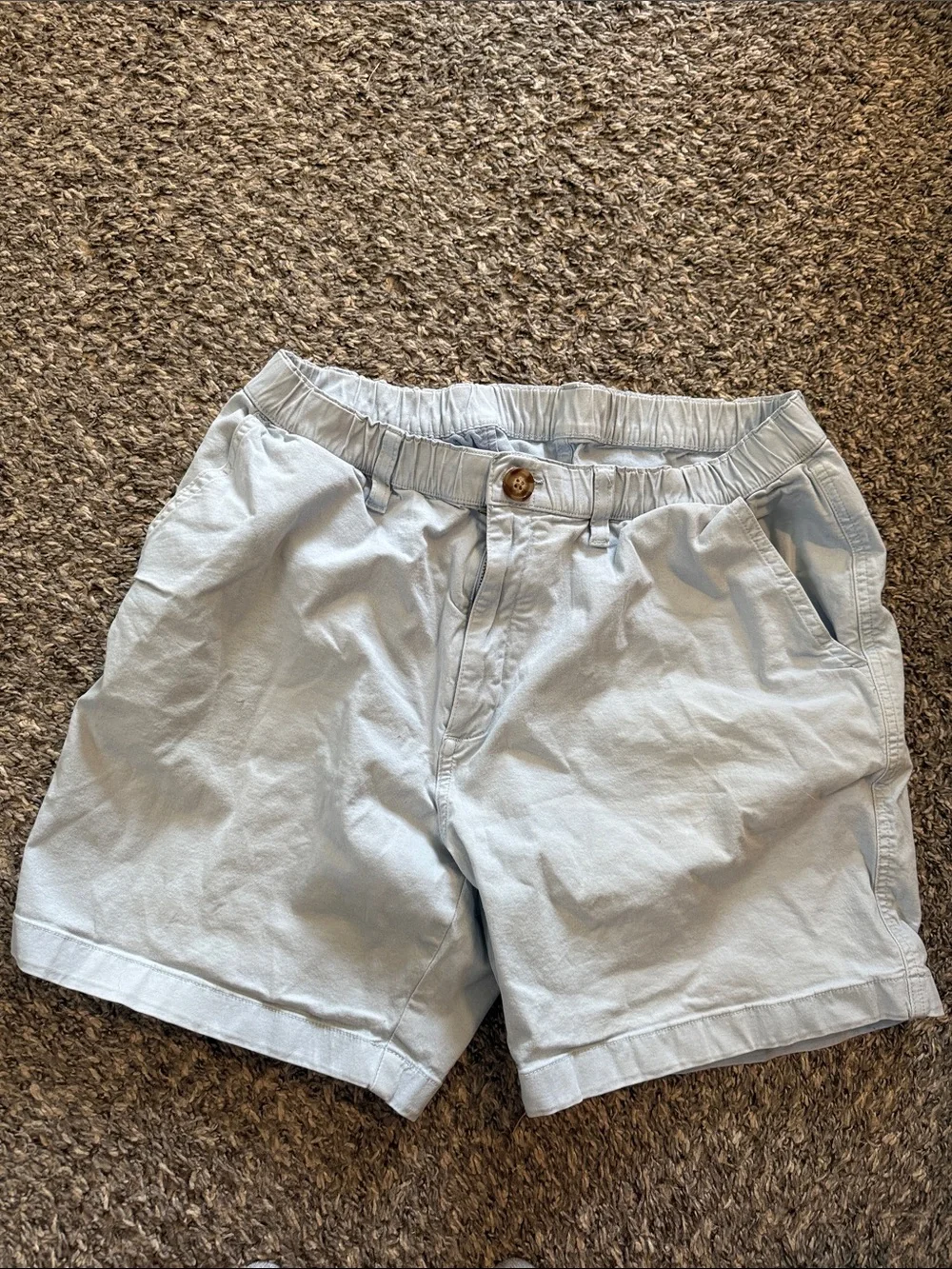 chubbies Pale Blue Elastic Waist Shorts